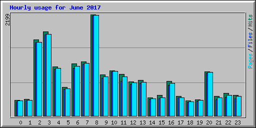 Hourly usage for June 2017